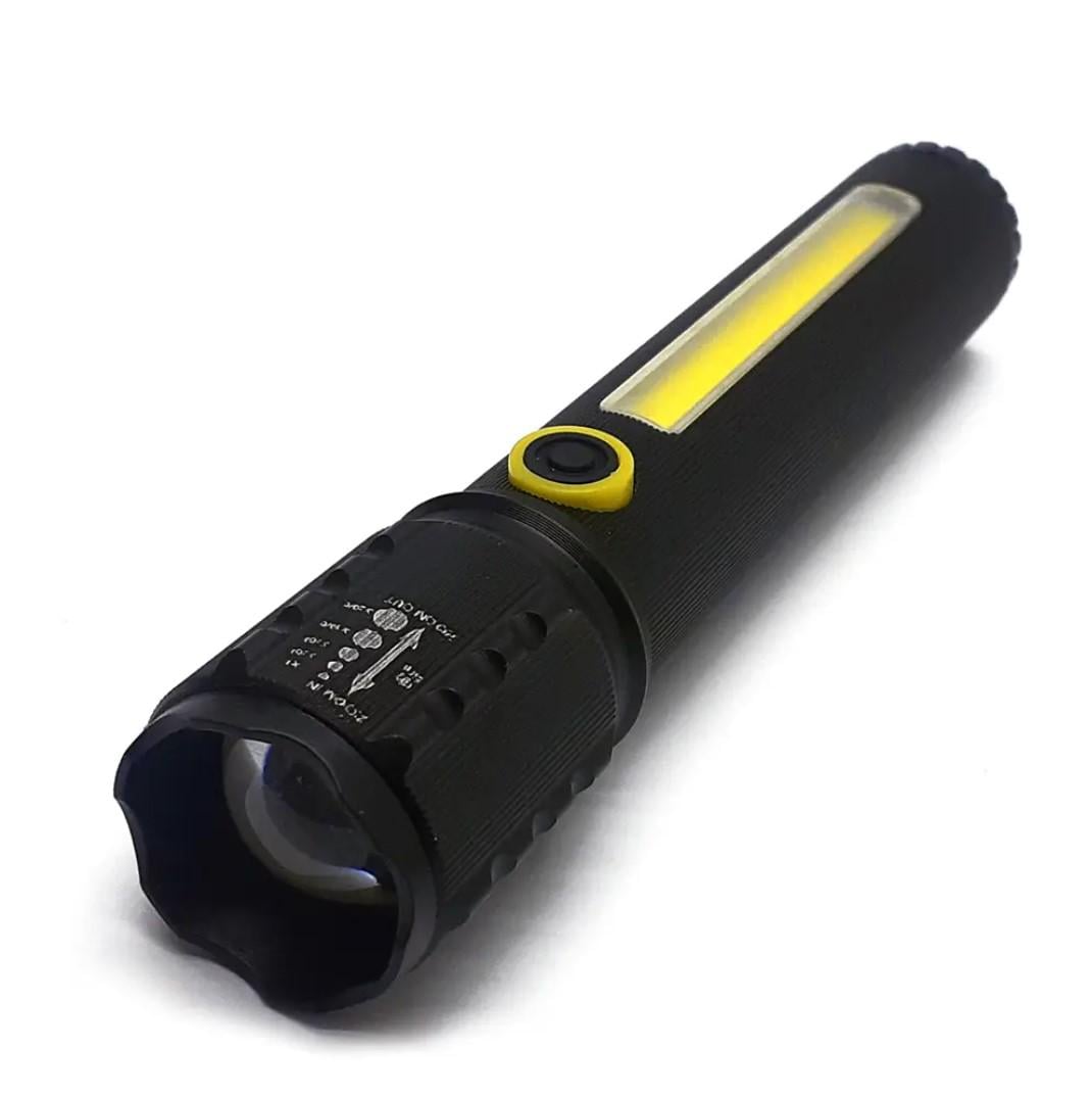 Ручной фонарь BL C73 2в1 с USB зарядкой аккумуляторный