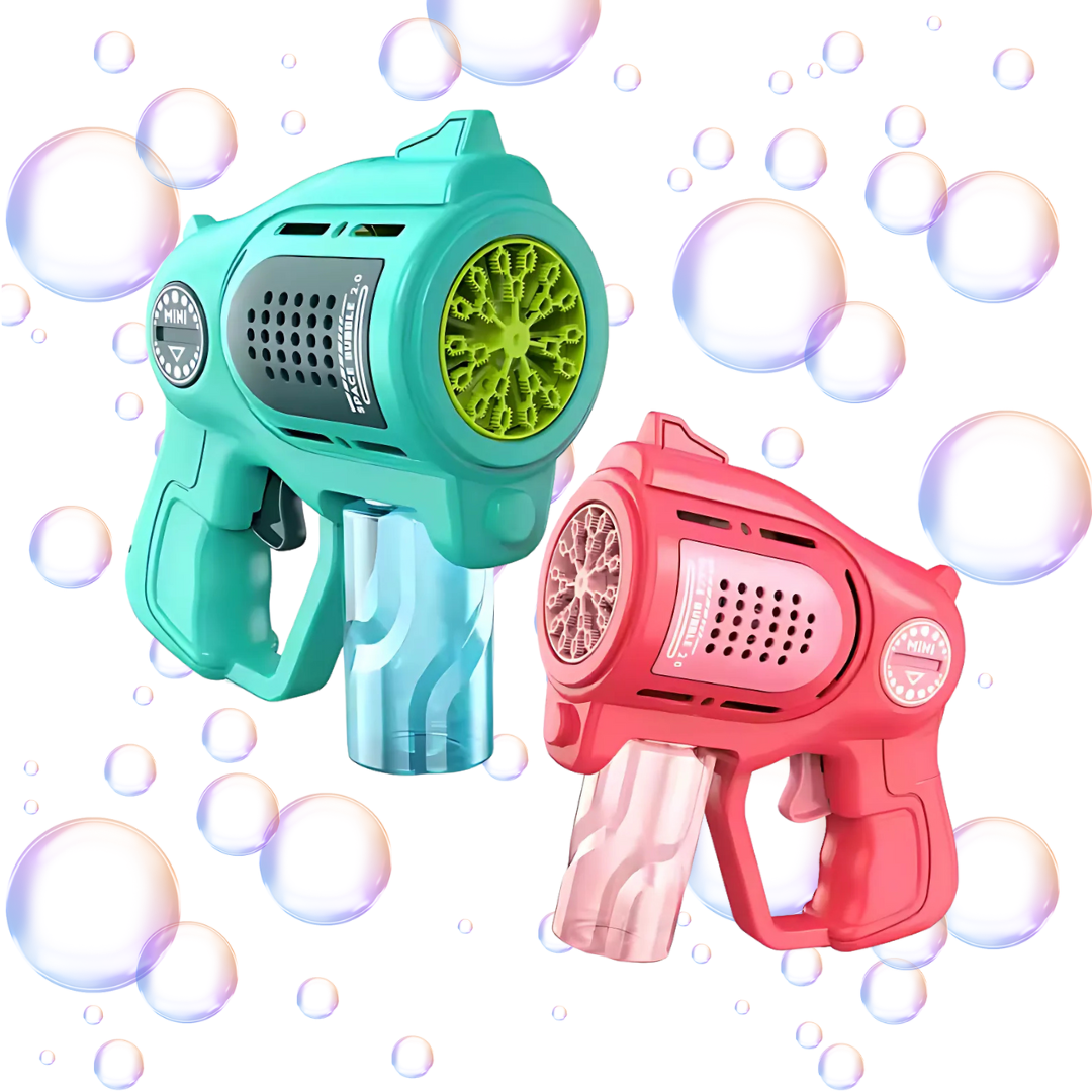 Пистолеты для мыльных пузырей для детей с подсветкой 2 шт. Зеленый/Красный