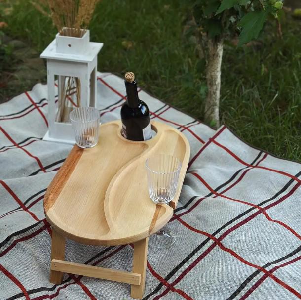 Столик винный 30х50х19 см Бежевый (002ст) - фото 6