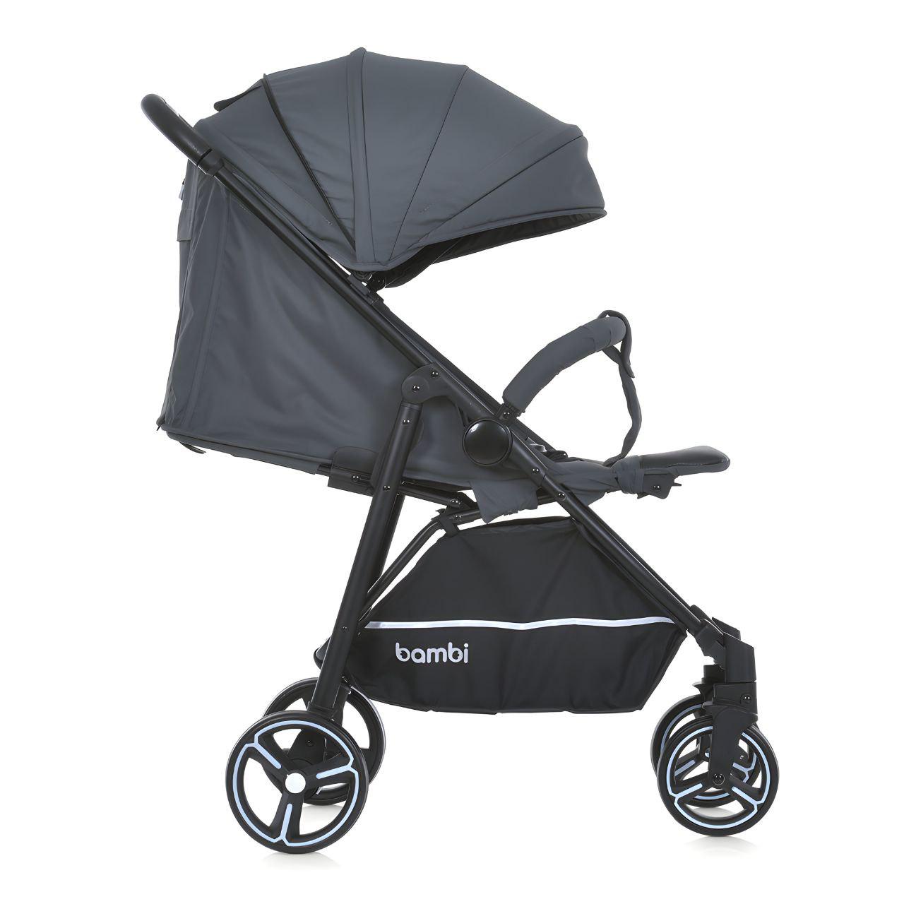 Коляска-книжка прогулянкова Bambi M 4249-2 максимальне навантаження до 25 кг Gray Matt (24039651) - фото 3