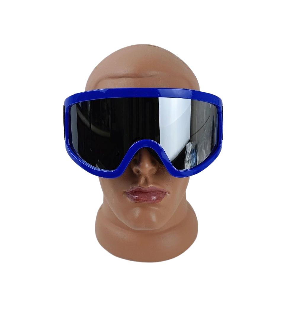 Маска-очки для спорта с вентиляцией зеркальная линза Синий (МГ-1001-59) - фото 2