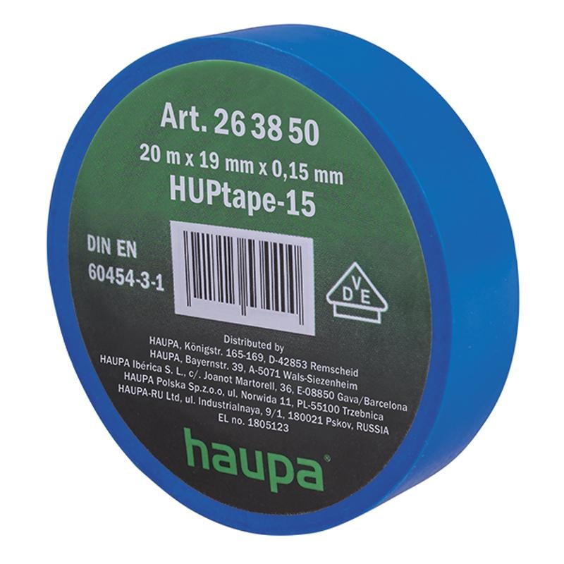 Стрічка электроізоляційна ПВХ Haupa 263850 19х20 см Синій (263850)