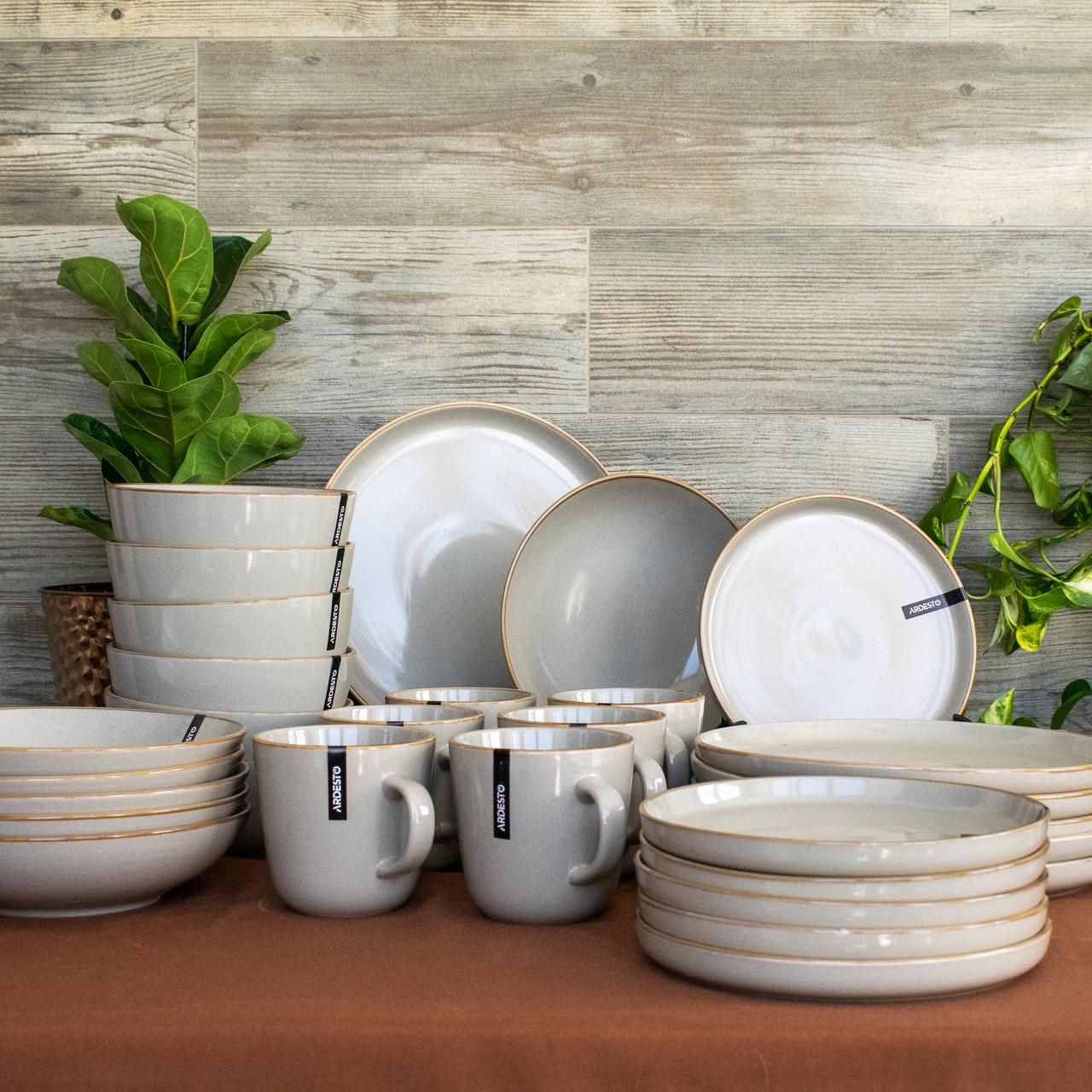 Сервиз из керамической посуды 30 пр. Ardesto Apulia Gray