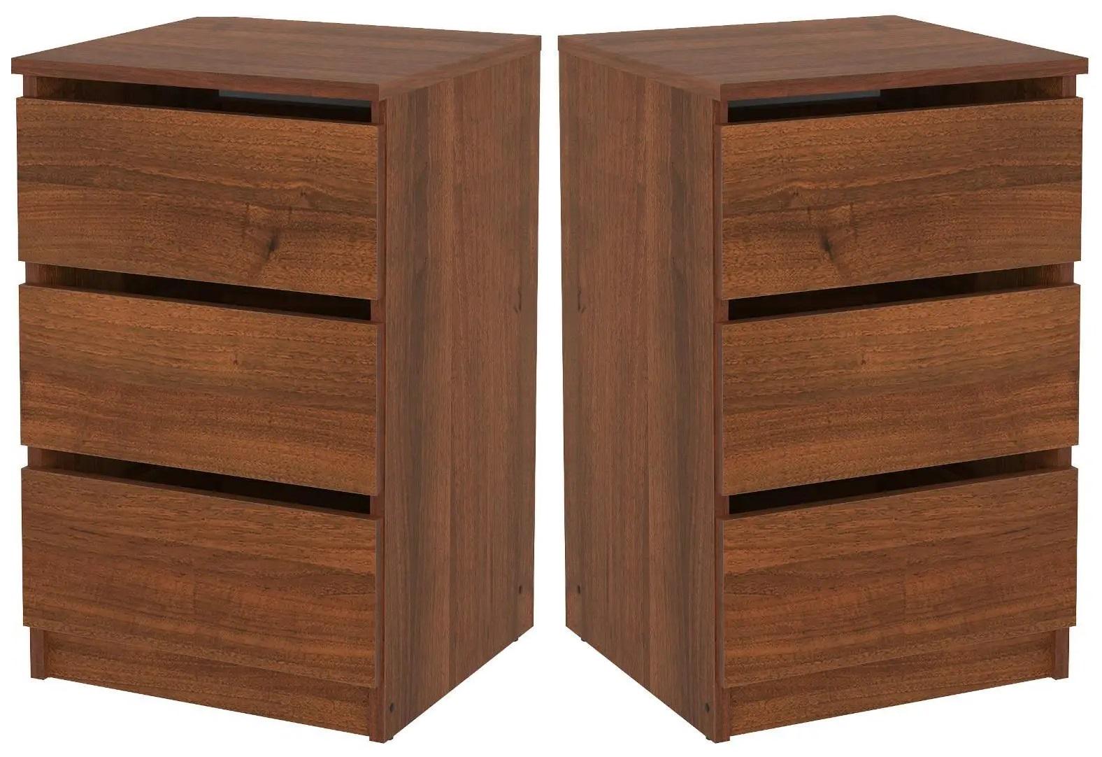 Тумба приліжкова комплект 2 шт. Компаніт ПКТ-11 Горіх еко (26657721)