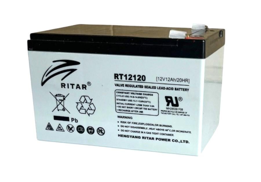 Акумулятор AGM Ritar RT12120 12V 12Ah 20 год з клапанним регулюванням (2246526152) - фото 3 Акумулятор AGM Ritar RT12120 12V 12Ah 20 год з клапанним регулюванням (2246526152) - фото 3