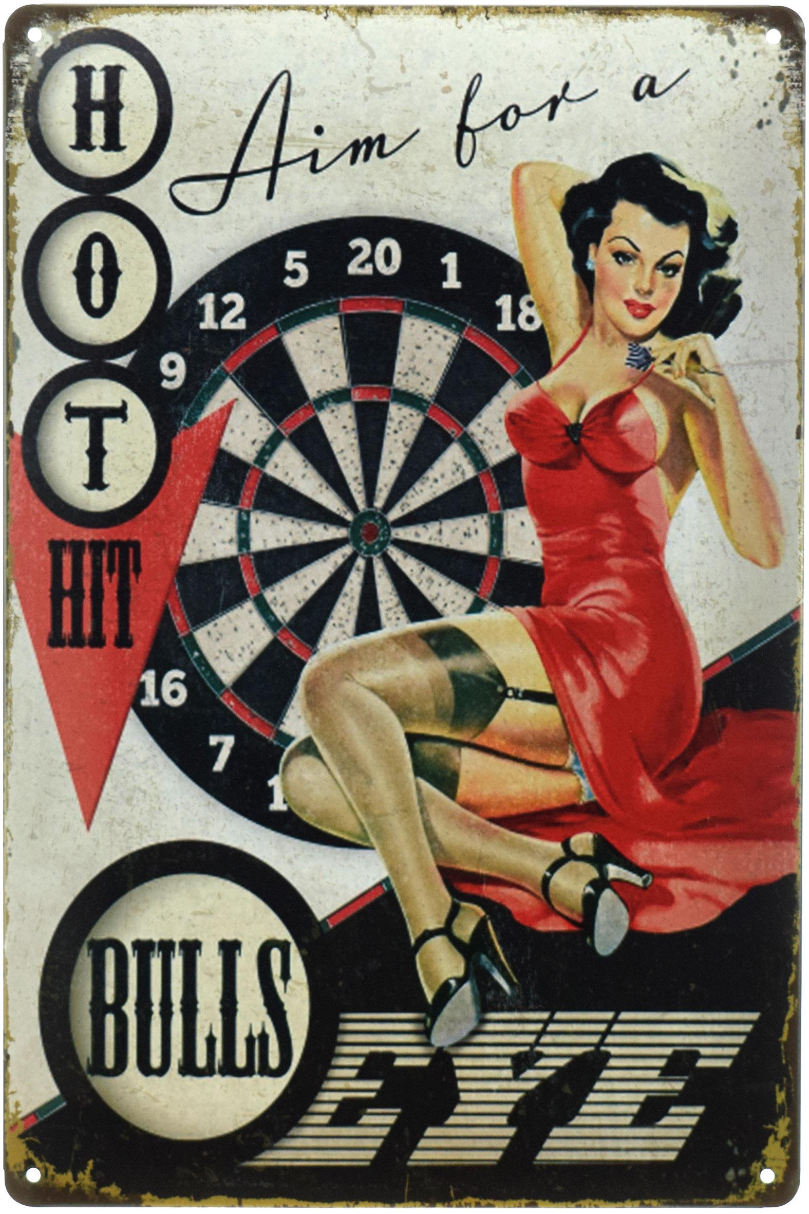 Табличка металлическая Дартс Pin Up 20x30 см