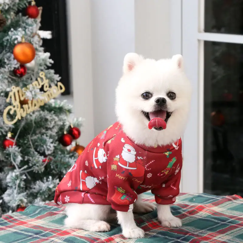 Свитшот для собак Рождественский на флисе XL Красный (2053979707)