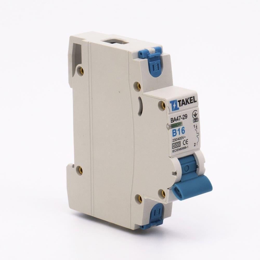Автоматичний вимикач TAKEL ВА47-29-В 1Р 4,5КА 16А