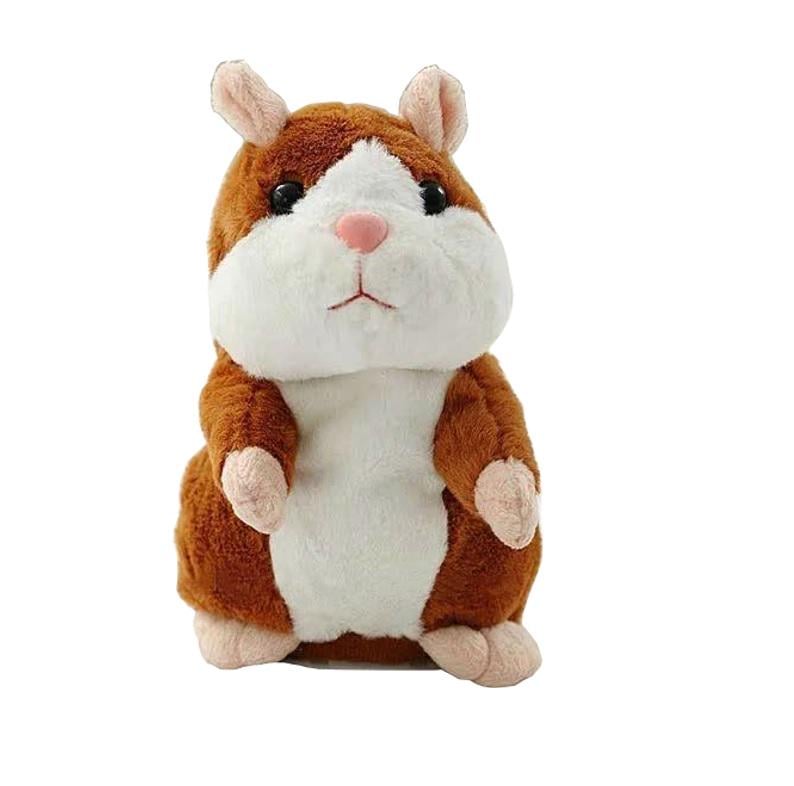 Интерактивная игрушка Хомяк говорящий Supretto мягкая 15 cм Коричневый