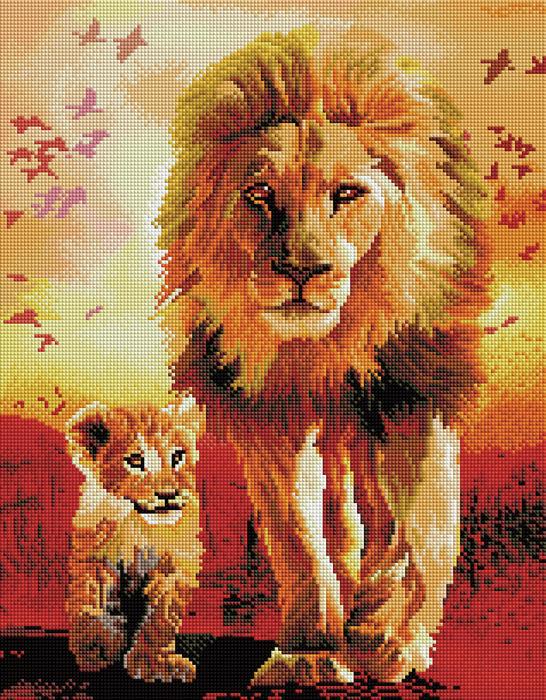 Алмазная мозаика Brushme Прогулка саванной 40x50 см (GF477)