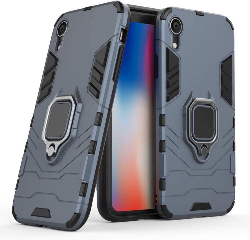 Противоударный чехол iPhone XR (подставка кольцо) Graphite (29685-40)