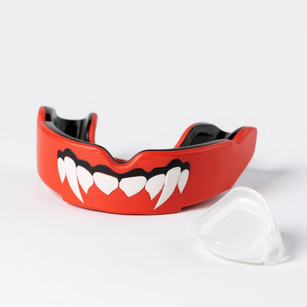 Капа для бокса GDragon ММА Вампир для взрослых защитная с клыками из термопластика Красный Капа для бокса GDragon ММА Вампир для взрослых защитная с клыками из термопластика Красный