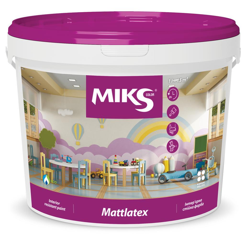 Фарба інтер'єрна MIKS Color Mattlatex стійка 5 л (2493674209)