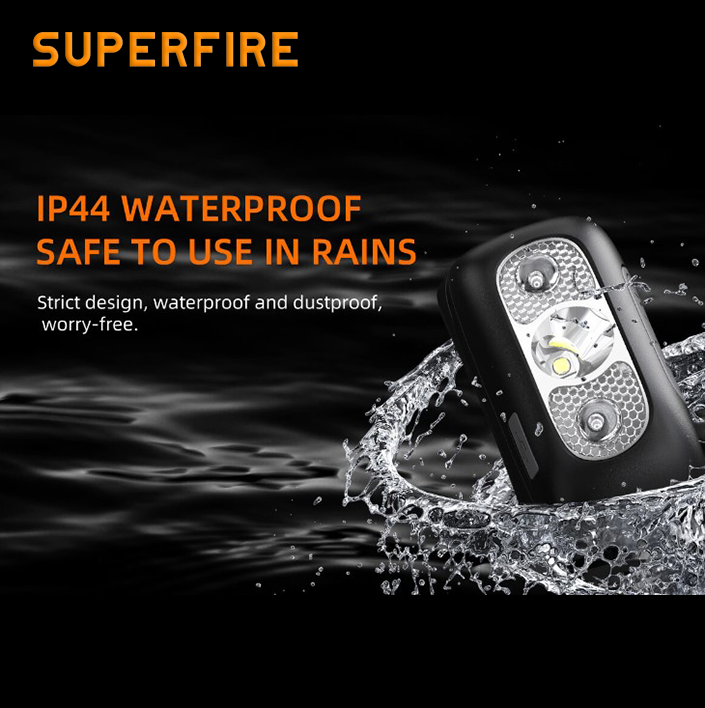 Ліхтар налобний акумуляторний SuperFire IP44 120 Lm (HL05-E) - фото 7