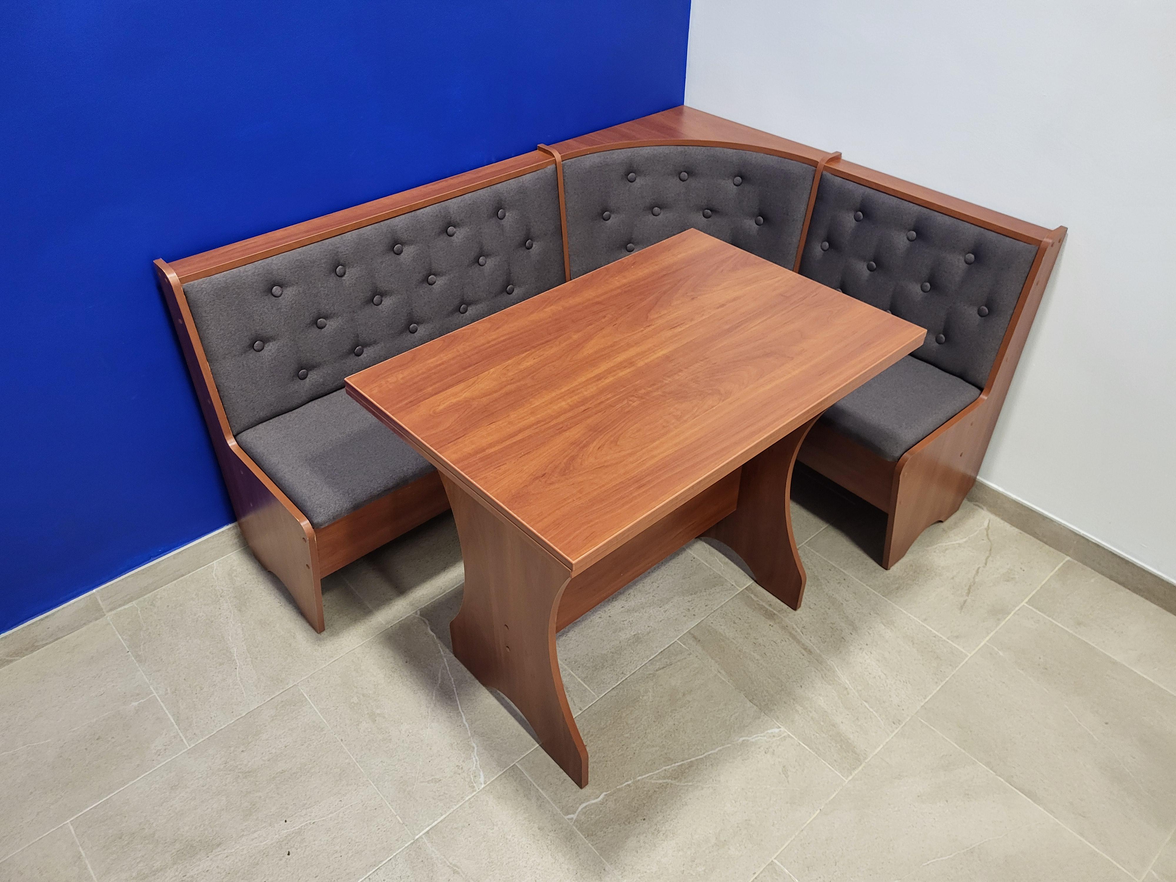 Кухонный уголок Семейный с раскладным столом 113,5х153,5 см Яблоня/Бонус Нова (KS-Y-BN)