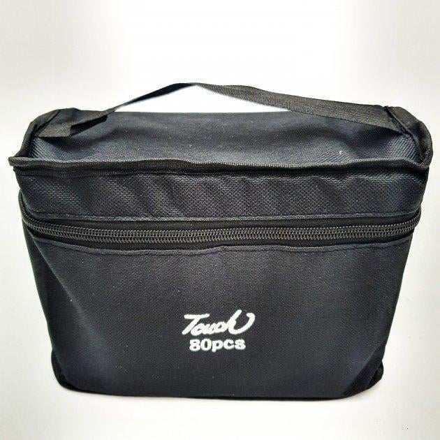 Маркеры для рисования Touch двухсторонние фломастеры для скетчинга 80 шт. Черный - фото 7