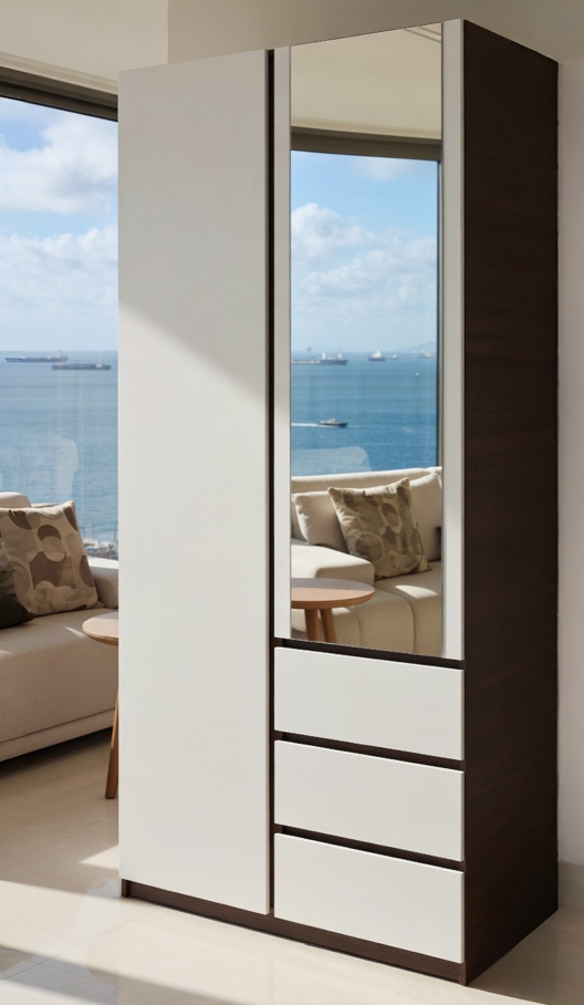 Шкаф Мастер Форм Брайт с зеркалом 1000х520х2000 мм Венге магия (12312012)