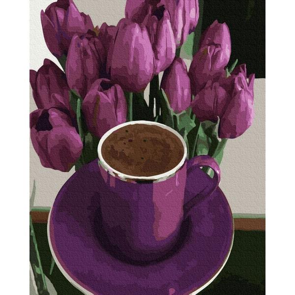 Картина по номерам Brushme GX37149 Кофе с запахом тюльпанов 40х50 см (1377898582) Картина по номерам Brushme GX37149 Кофе с запахом тюльпанов 40х50 см (1377898582)