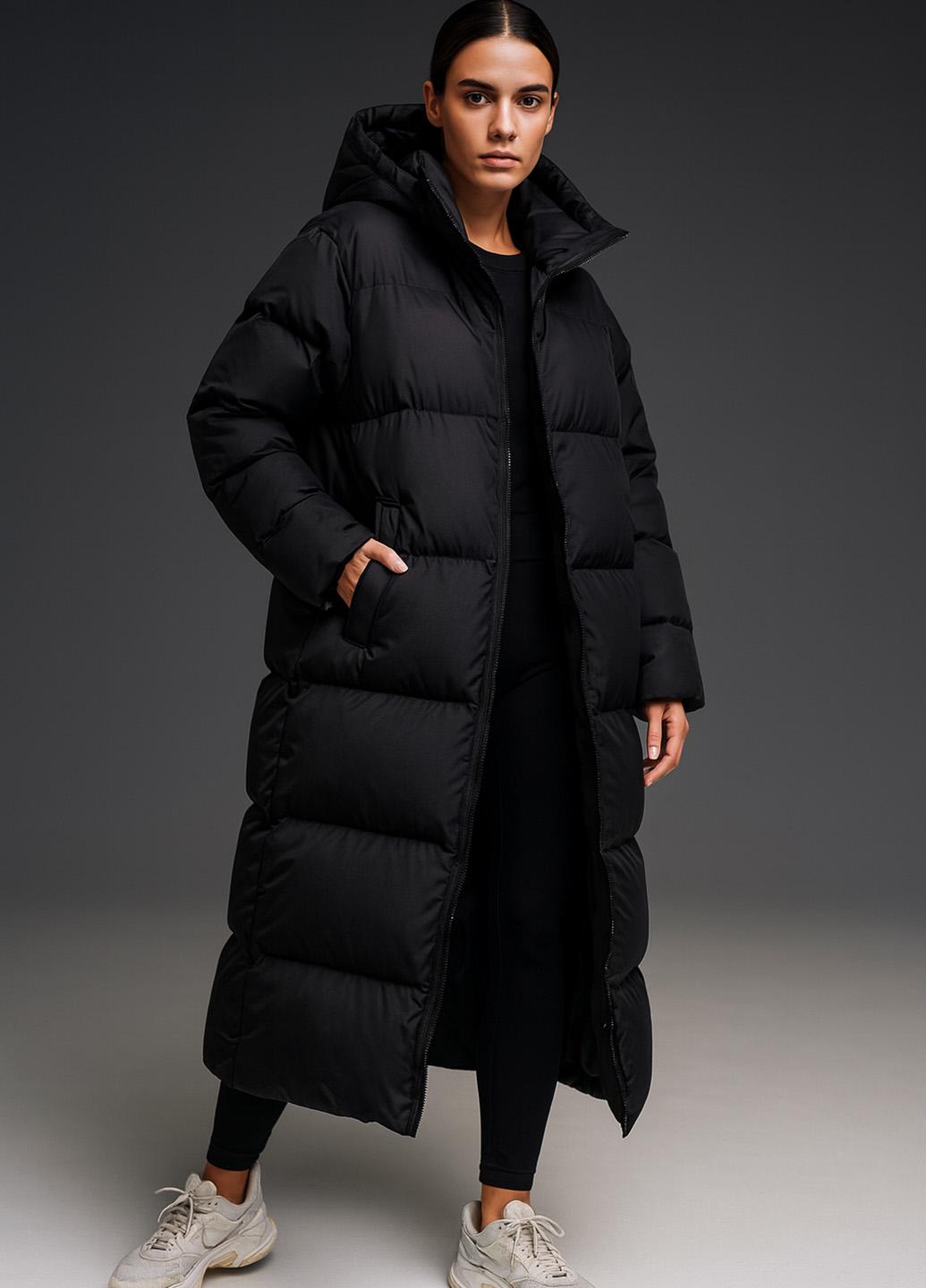 Куртка-пуховик жіноча зимова к-041 довга до -25°С р. 38-40 Чорний (31410381) Куртка-пуховик жіноча зимова к-041 довга до -25°С р. 38-40 Чорний (31410381)