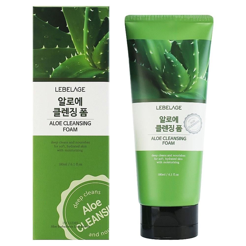 Пенка для умывания с экстрактом алоэ Lebelage Aloe Soothing Cleansing Foam с экстрактом алоэ 180 мл (2005776561)