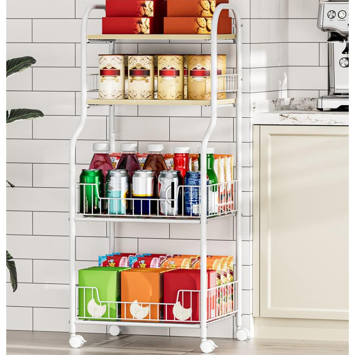 Этажерка на колесах Shelf On Wheels 56х35х125 см (M50213-M)