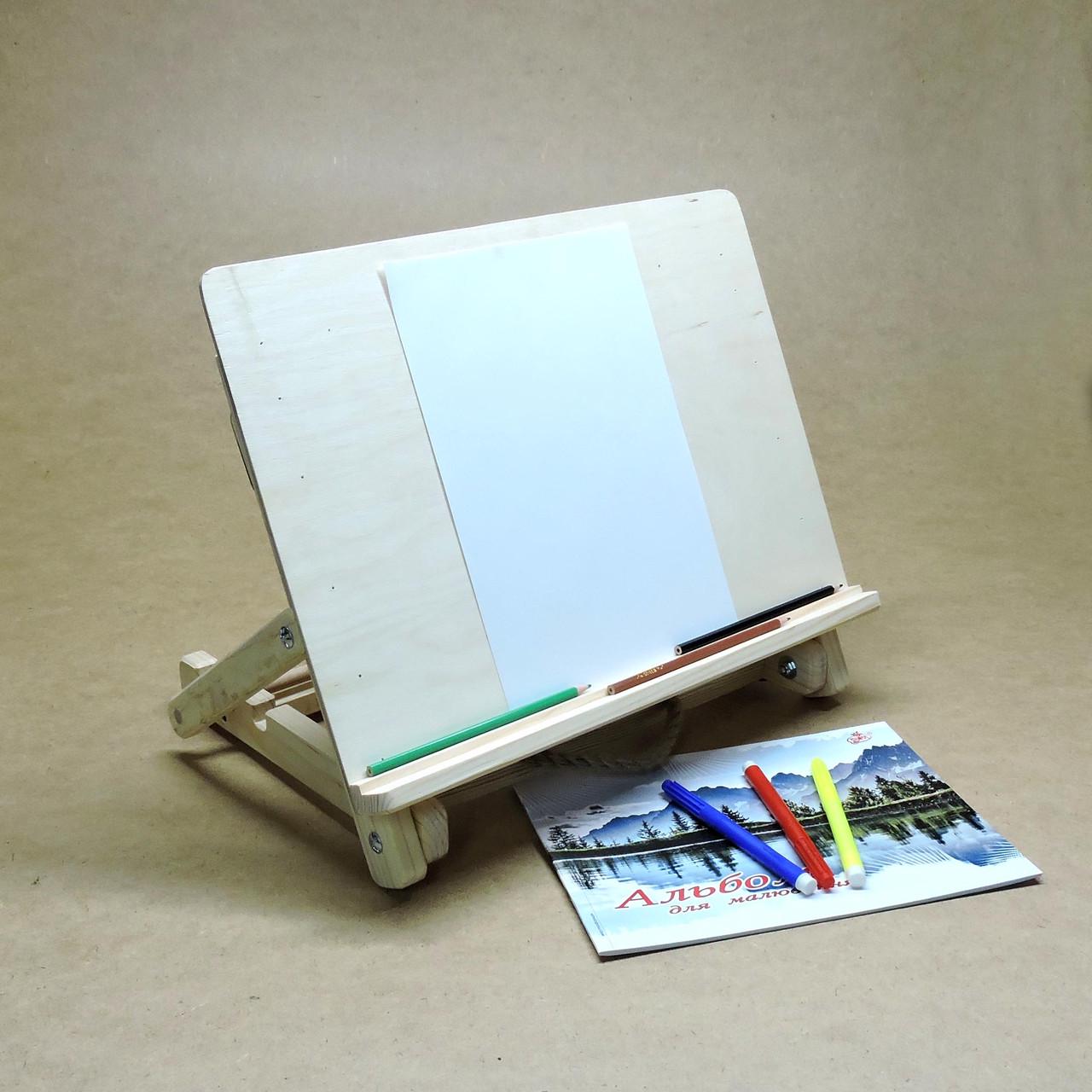 Мольберт из дерева Пикассо А3 настольный раскладной (МЛБ-000203) - фото 4 Мольберт из дерева Пикассо А3 настольный раскладной (МЛБ-000203) - фото 4