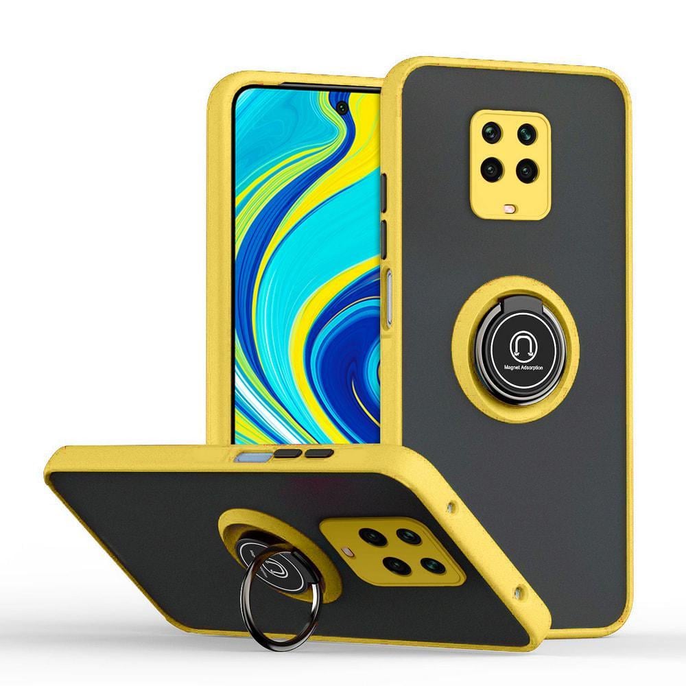 Защитный чехол MatteLuxe Xiaomi Redmi Note 9 Pro (с кольцом) Yellow (34255-0A)