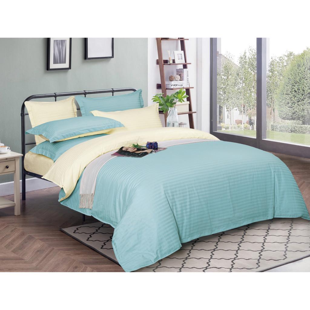 Комплект постельного белья MirSon Satin-Stripe 30-0013+ 30-0002 Sensuous 143х210 см полуторный (2200005259269)