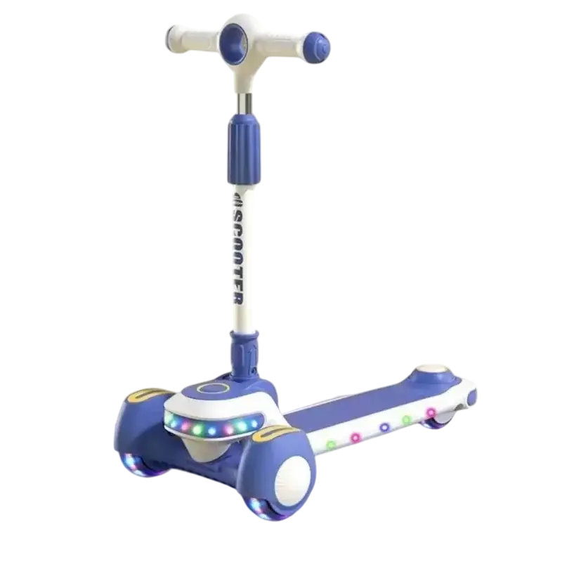 Самокат трехколесный Viper YJF-2026 Active Kids подсветка/сложная/регулируемая ручка Синий (2853349169)