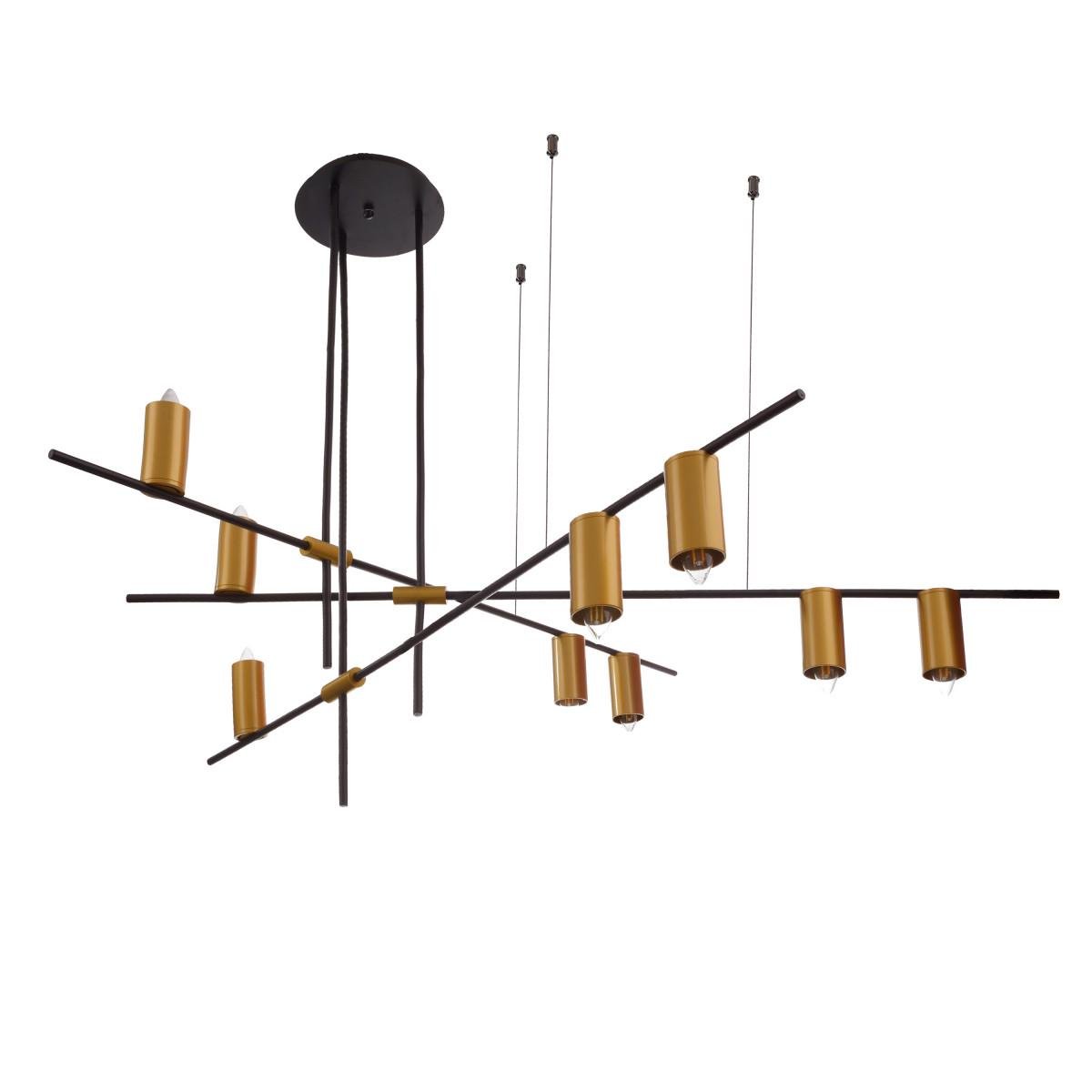 Потолочная люстра лофт Brille BL-904S/9 E27 BK/G