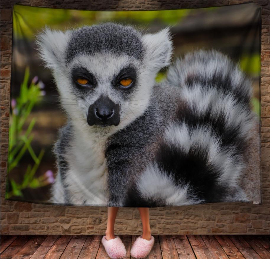 Плед с 3D принтом Лемур 150x200 см (epi_1777)