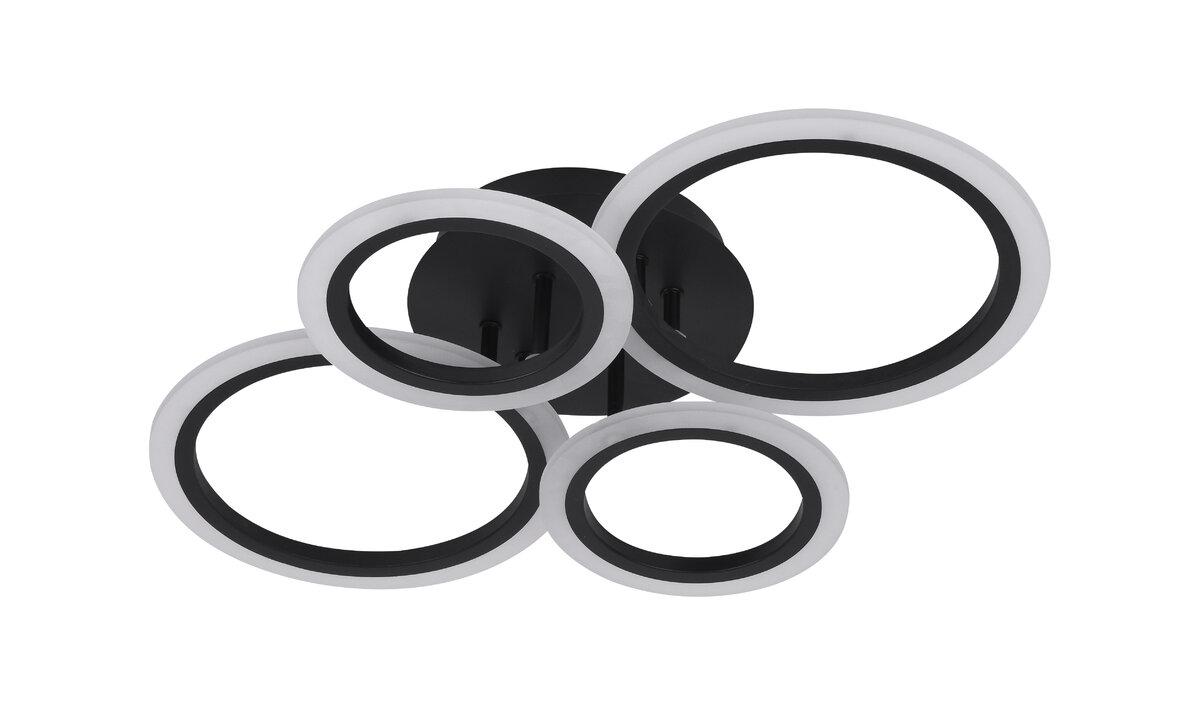 Люстра потолочная светодиодная акриловая Lighthouse SRS-19870-4 BK 46W Черный