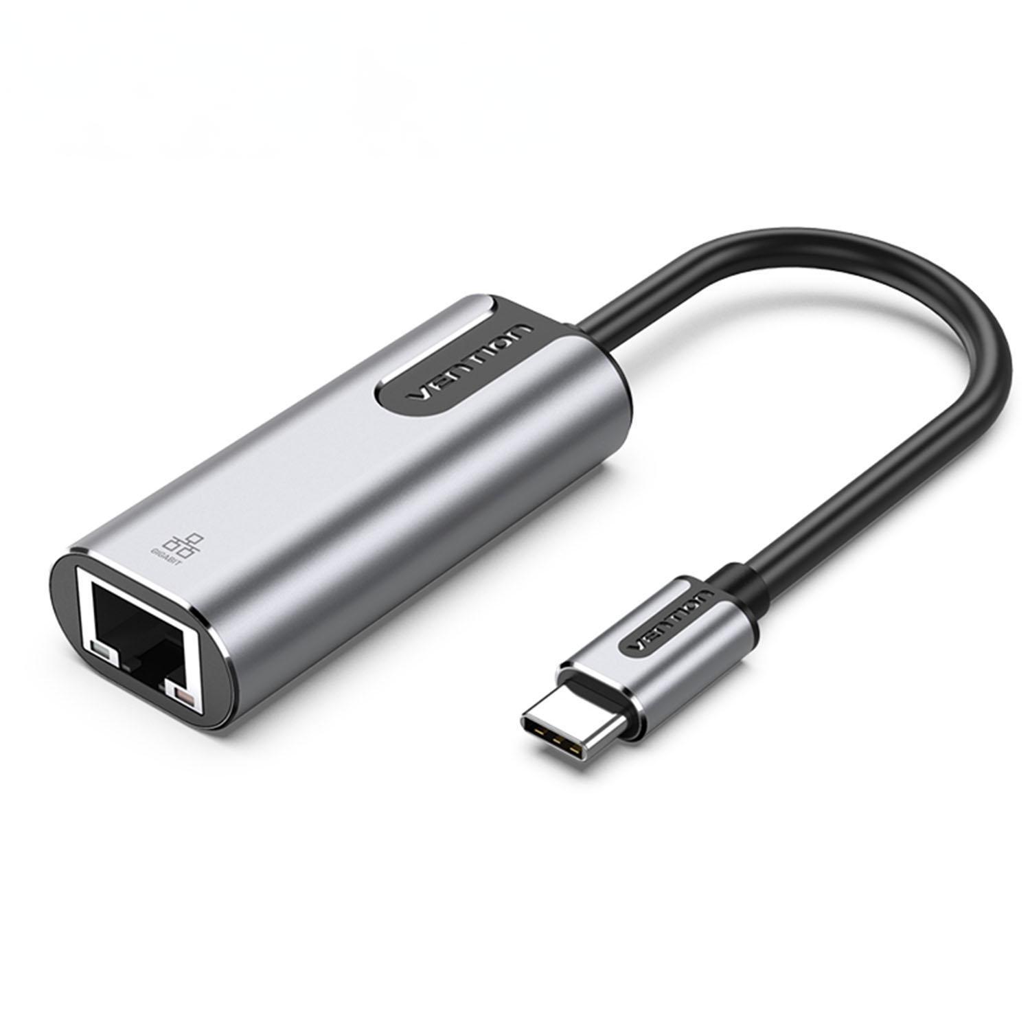 Сетевая карта Vention Type-C-Ethernet 1 Гбит/с LAN 0.15м USB 3.1 Gen 1-C-RJ45 1000 Мбит/с металлический Серый (CFNHB) - фото 1 Сетевая карта Vention Type-C-Ethernet 1 Гбит/с LAN 0.15м USB 3.1 Gen 1-C-RJ45 1000 Мбит/с металлический Серый (CFNHB) - фото 1