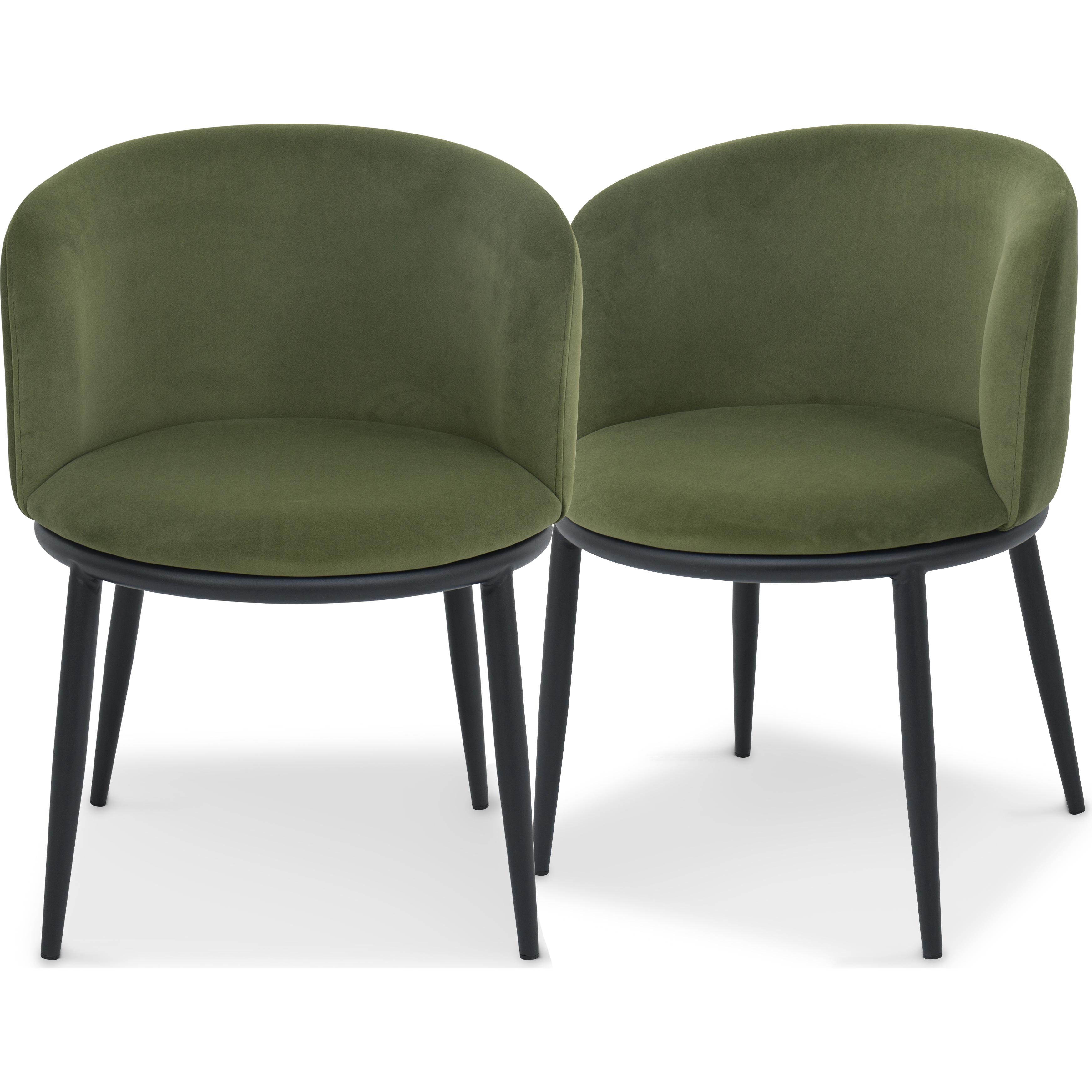 Комплект з 2-х обідніх стільців Bali Green forest velvet (16055) Комплект з 2-х обідніх стільців Bali Green forest velvet (16055)
