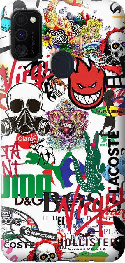 Чехол на Samsung Galaxy M30s 2019 Many different logos (4022u-1774-42517)