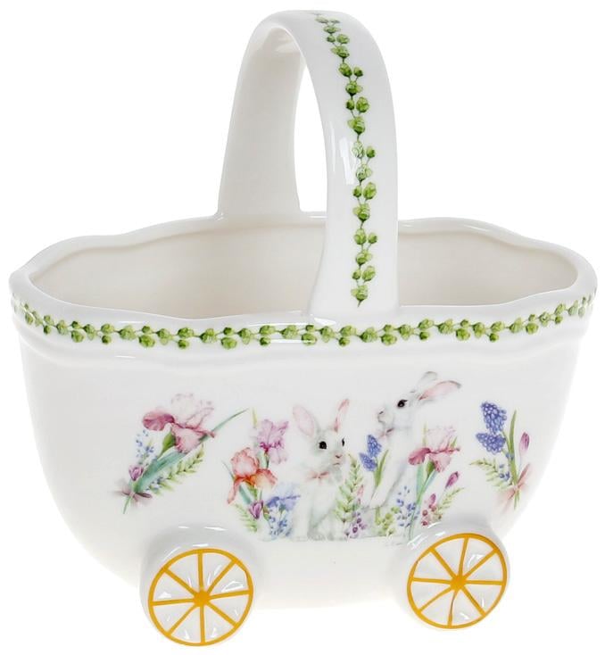 Конфетница-кашпо Весенняя история фарфор 12,5х7х13 см