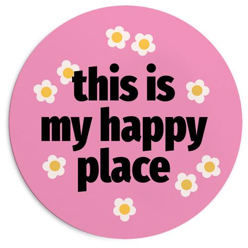 Коврик для мыши Presentville "This is my happy place" 20 см (RKYL_23F015) - фото 1