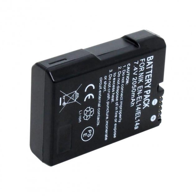 Аккумулятор для Nikon EN-EL14/EN-EL14A 2050 mAh Black (10020e) - фото 6