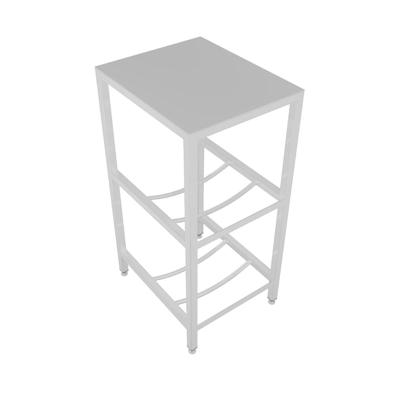 Тумба для бутылей с водой Grid СВ-02 металлическая 350х500х800 мм Белый (2575009354/К1185)