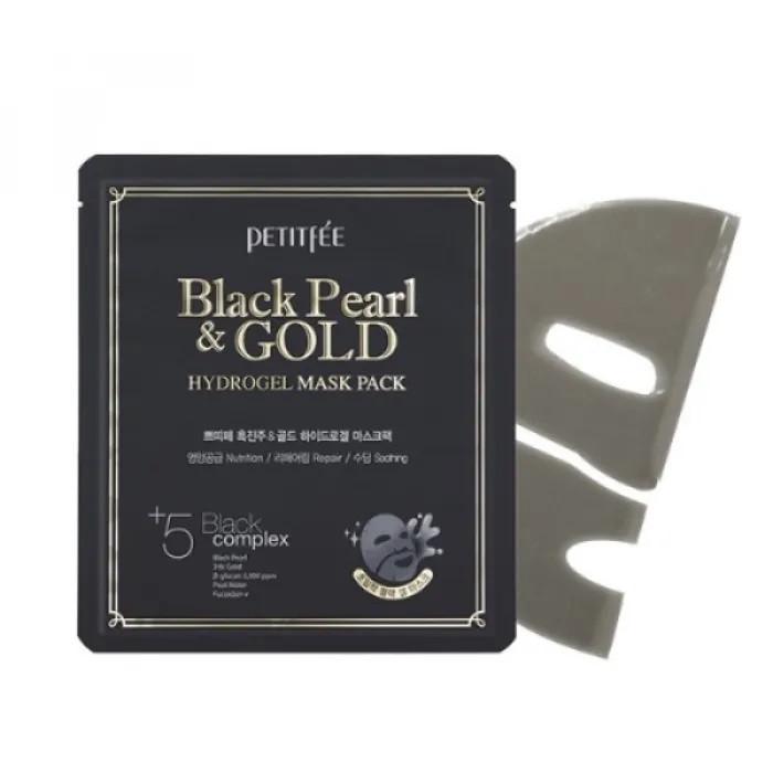Маска для лица антивозрастная гидрогелевая Petitfee Black Pearl&Gold Hydrogel Mask Pack (2938454719)