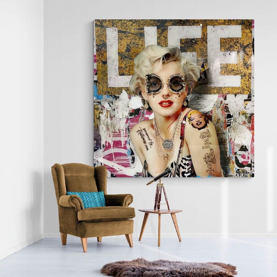 Картина на холсте HolstPrint певица Мадонна Life 70х70 см