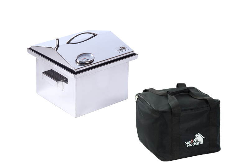Коптильня с термометром и сумкой Smoke House S DeLuxe 300х300х270 мм до 2 кг (27840856)