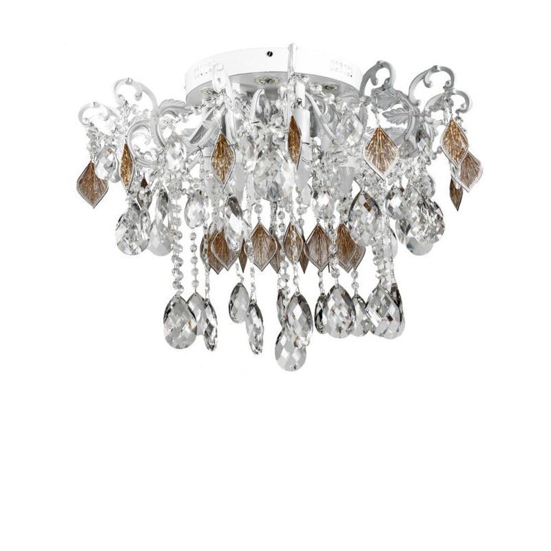 Люстра потолочная хрустальная Light House SRS-16218/7-650 на восемь ламп Белый