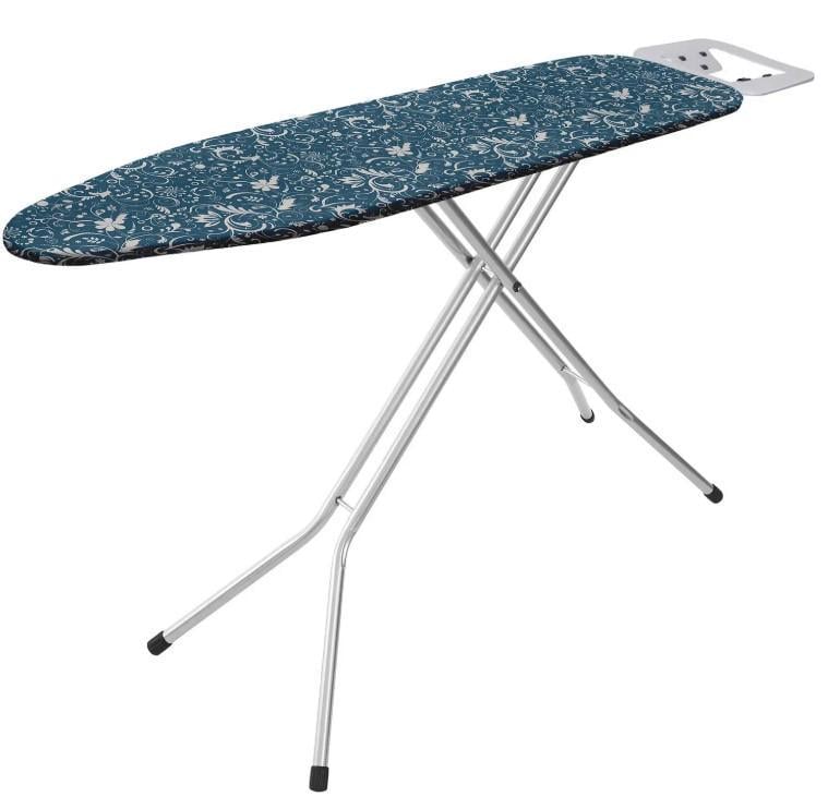 Гладильная доска Casa Si Ben 110x30 см Silver with White/Blue Plants (CS98090G323)