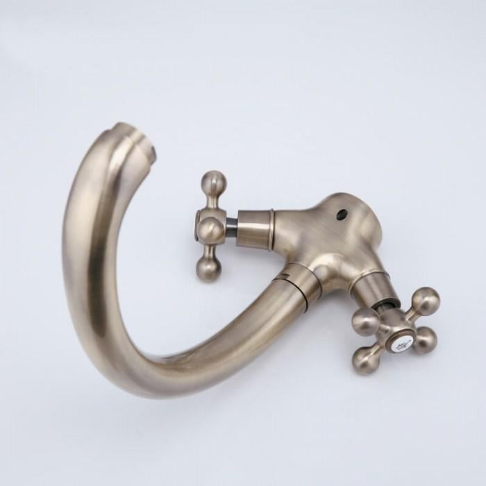 Змішувач для кухні Frap F4219-4 1036116 двовентильний Бронзовий (102608) - фото 7