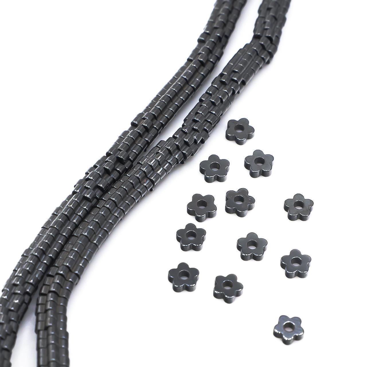 Бусины гематитовые Цветок 3,5х1 мм 40 см 335 шт. Серый (БГ0301ц15) Бусины гематитовые Цветок 3,5х1 мм 40 см 335 шт. Серый (БГ0301ц15)