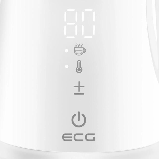 Електрочайник ECG RK 1893 Digitouch 1,7 л White - фото 2