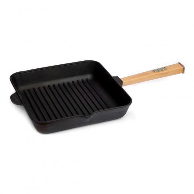 Сковорода-гриль чугунная квадратная Brizoll Optima О262650Г-Р 26 см (NA000009)