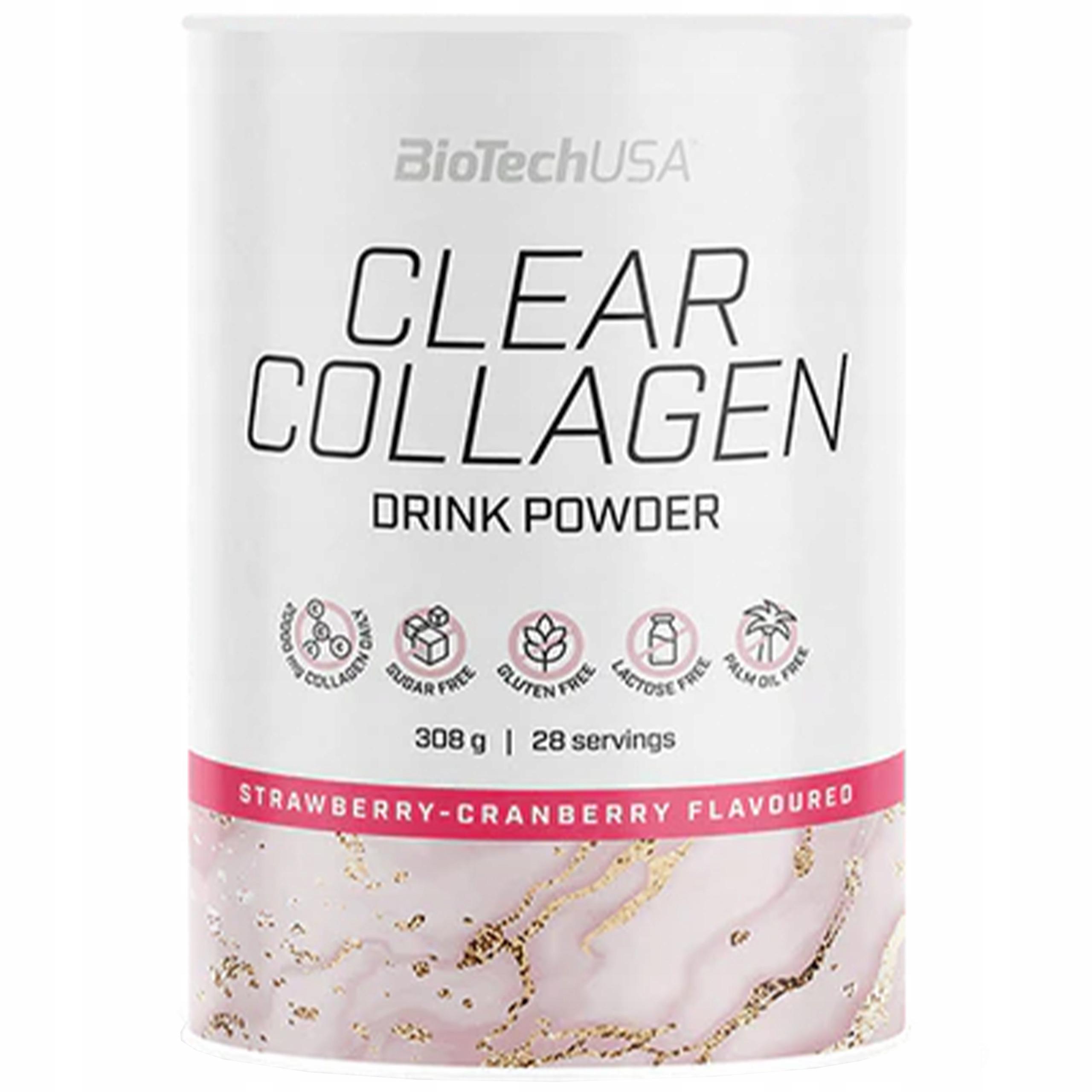 Витамины BioTech Clear Collagen Drink Powder strawberry/cranberry 308 г (00000037850)