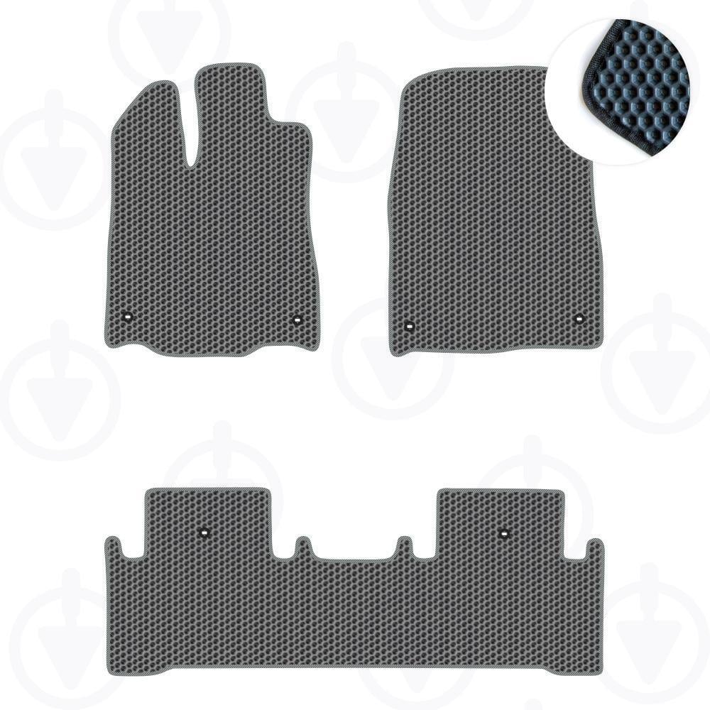 Комплект ковриков в салон Star-Tex для Acura MDX III 2013-2020 р. бензин EVA/Сота большая Серый (10010-03-22-42)